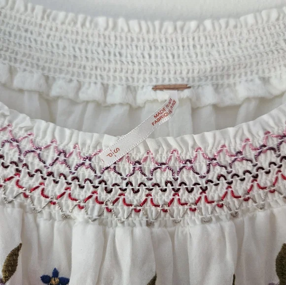 Free People Sunbeam Mini Dress | Embroidered | Size Small - Picture 7 of 7
